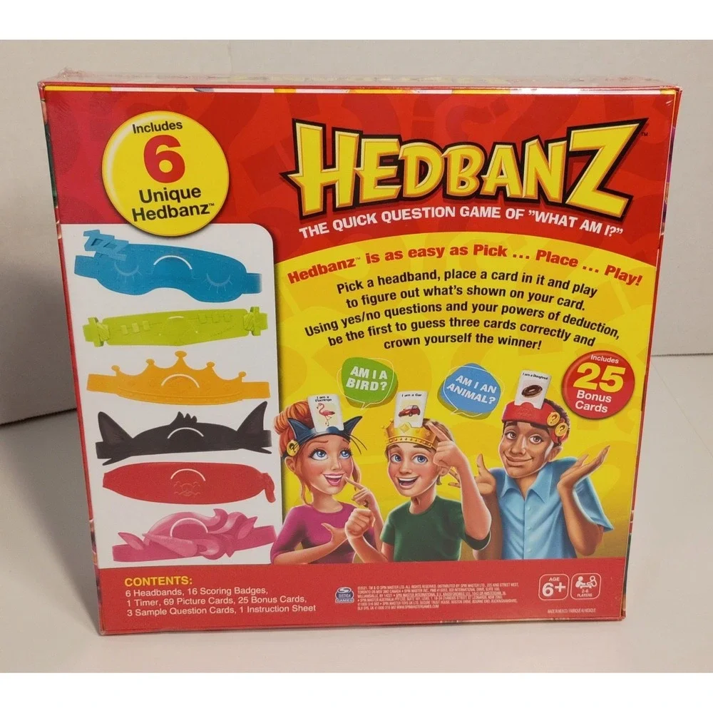 Hedbanz Kids' Card Headbands Guessing Game for Family Fun Night All Ages! NEW